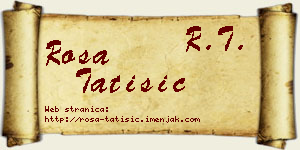 Rosa Tatišić vizit kartica